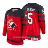 Camiseta Hockey Canada Aaron Ekblad 2018 IIHF World Championship Jugador Rojo