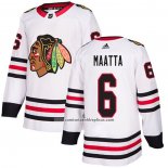 Camiseta Hockey Chicago Blackhawks 6 Olli Maatta Road Autentico Blanco