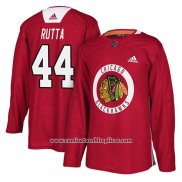 Camiseta Hockey Chicago Blackhawks Jan Rutta Practice Rojo