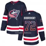 Camiseta Hockey Columbus Blue Jackets Sergei Bobrovsky Drift Fashion Azul