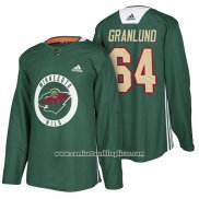 Camiseta Hockey Minnesota Wild Mikael Granlund New Season Practice Verde