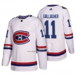 Camiseta Hockey Montreal Canadiens 11 Brendan Gallagher Blanco