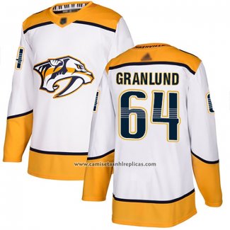 Camiseta Hockey Nashville Predators 64 Mikael Granlund Road Autentico Blanco